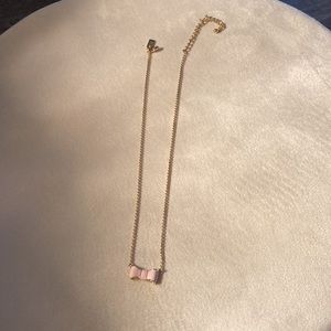 Kate spade pale pink bow necklace